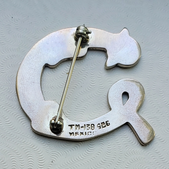 CAT LOVERS 925 Silver Brooch. - Picture 2 of 2